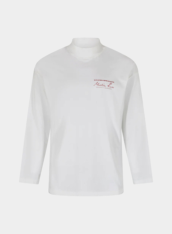 Лонгслив Martine Rose Funnel Neck T-Shirt White