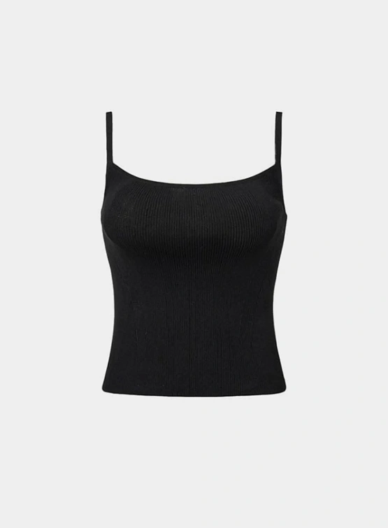 Женский топ AMOMENTO Knit Sleeveless Black