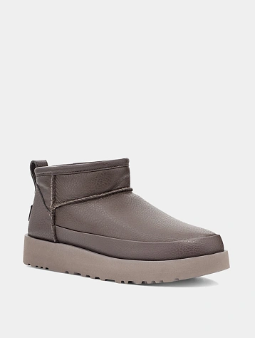 Полусапоги UGG Classic Ultra Mini Leather Thunder Cloud