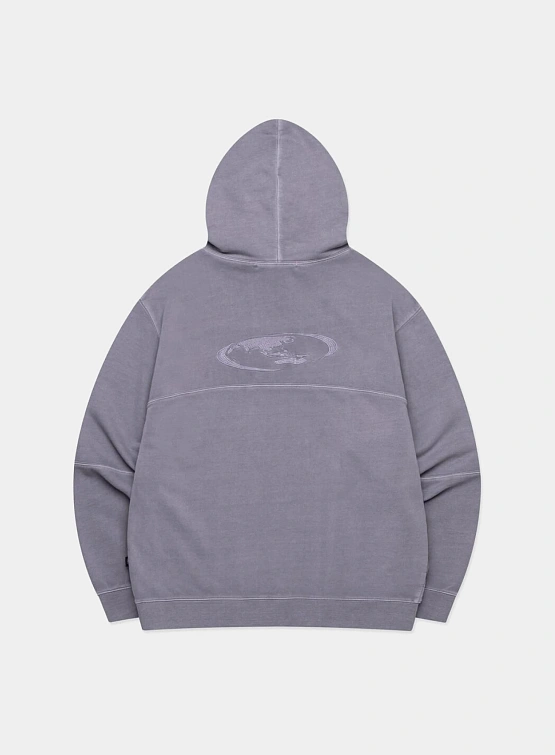 Худи LMC Pigment Dyed Oval Globe Hoodie Dark Purple
