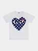Футболка Comme des Garçons PLAY Large Polka Dot Heart White