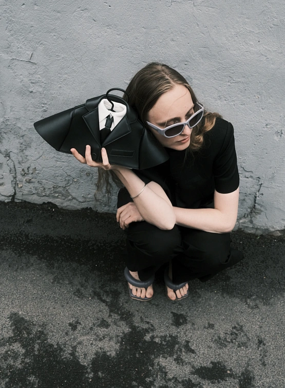 Очки Dries Van Noten x Linda Farrow Wrap Lilac