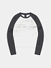 Женский лонгслив LMC Wm Gradation Lettering Raglan Long Charcoal