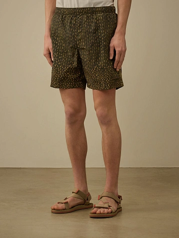 Плавки C.P. Company Flatt Nylon Sashiko Printed Ivy Green