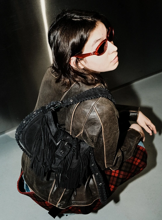 Сумка OSOI Hobo Brocle Fringe Black