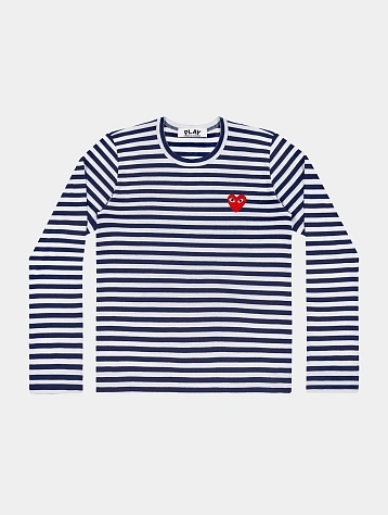 Лонгслив Comme des Garçons PLAY Striped Navy