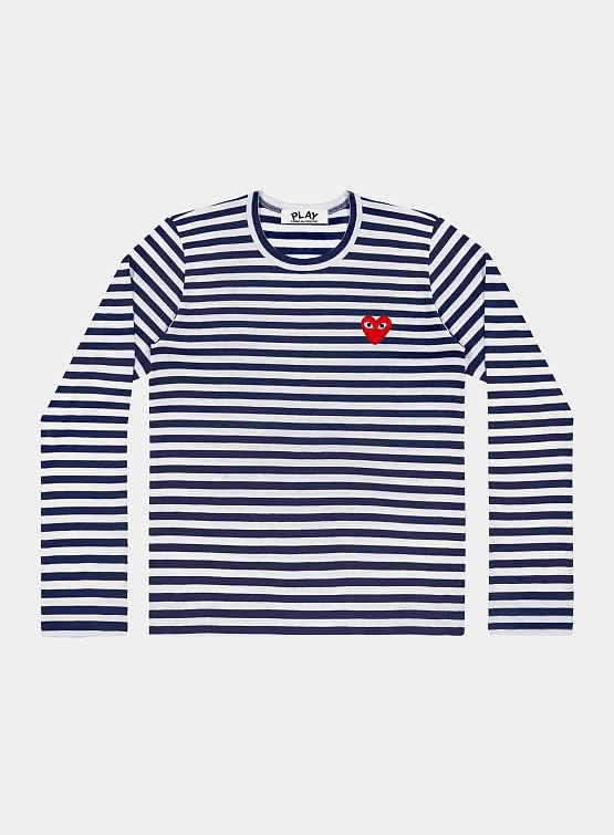 Лонгслив Comme des Garçons PLAY Striped Navy