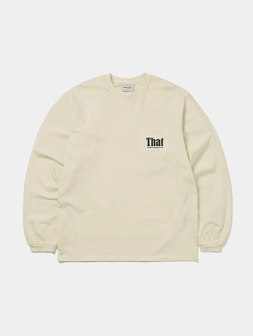 Лонгслив thisisneverthat That Pocket L/S Tee Ivory