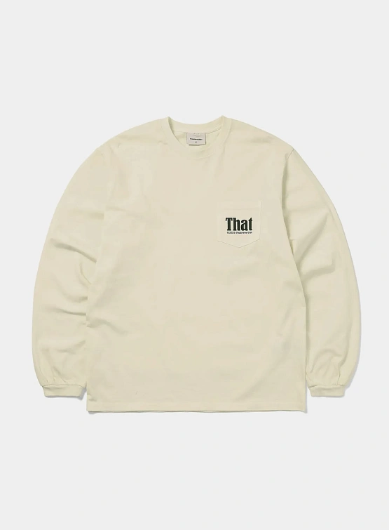 Лонгслив thisisneverthat That Pocket L/S Tee Ivory