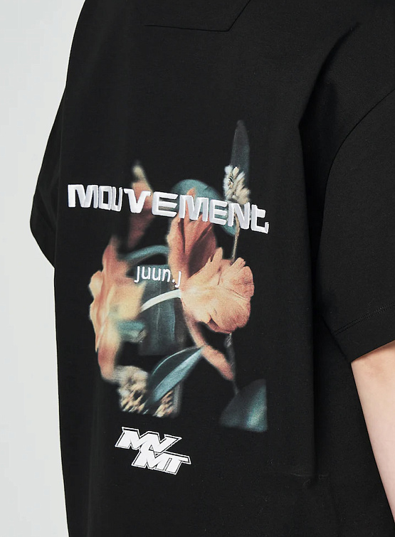 Женская футболка JUUN.J Overfit Flower T-Shirt Black