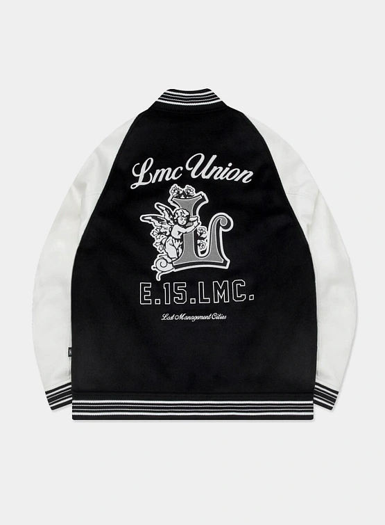 Бомбер LMC Union Angel Varsity Jacket Black