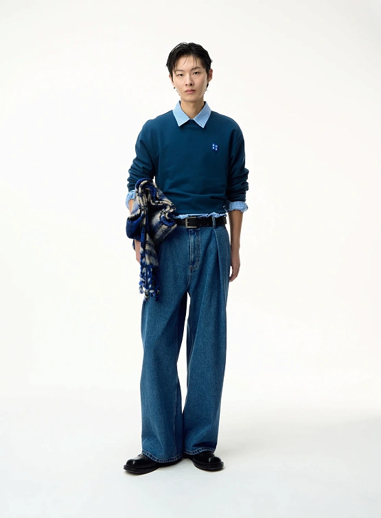 Джинсы ADERERROR Sig; TRS Tag 02 Blue