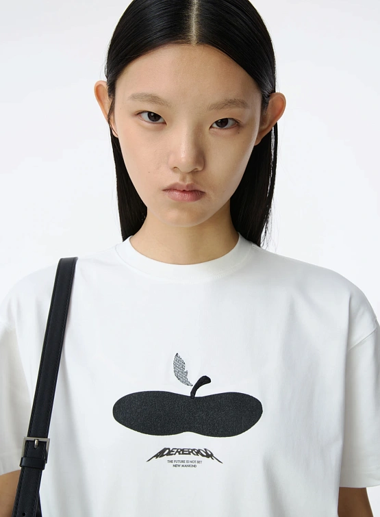 Футболка ADERERROR Press Apple Product. 47 Off White