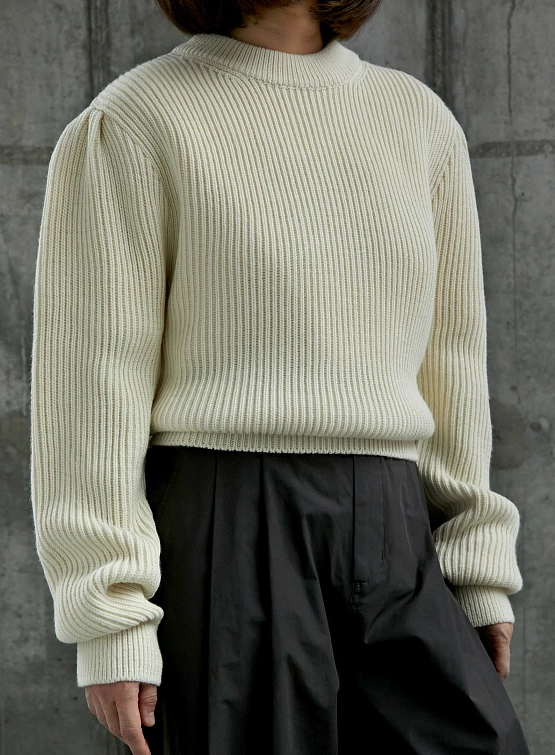 Женский свитер AMOMENTO Half Neck Knit Ecru