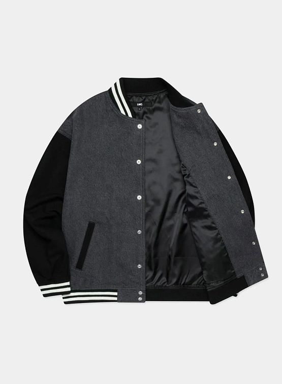Бомбер LMC Denim Varsity Jacket Black