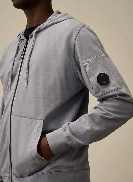 Зип-худи C.P. Company Light Fleece Full Zip Lavender Violet