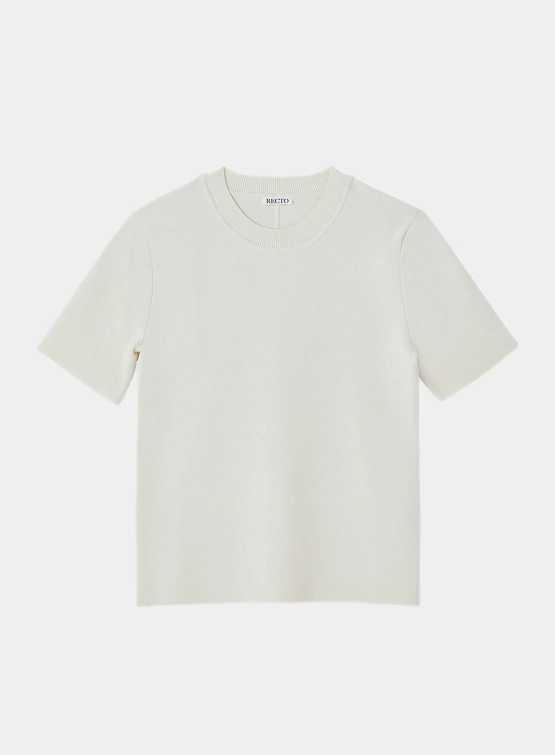Женская футболка Recto Round Neck Compact Knit Ivory