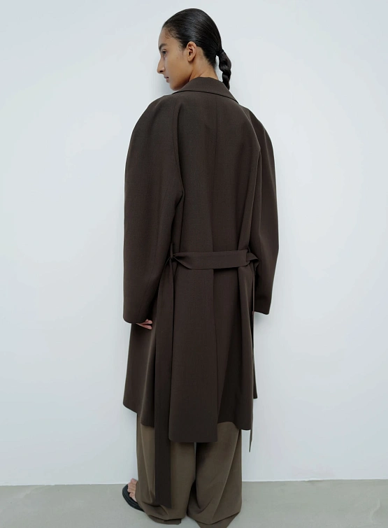 Женское пальто LE17SEPTEMBRE Belted Coat Brown