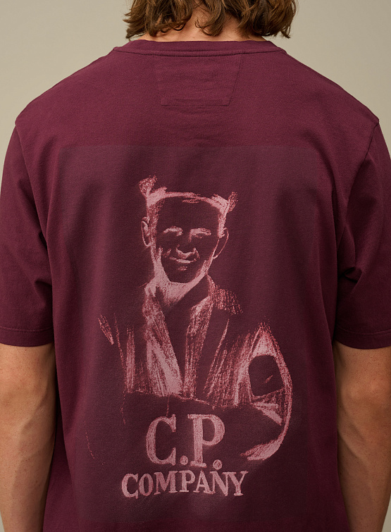 Футболка C.P. Company 24/1 Jersey Pencil Effect Potent Purple