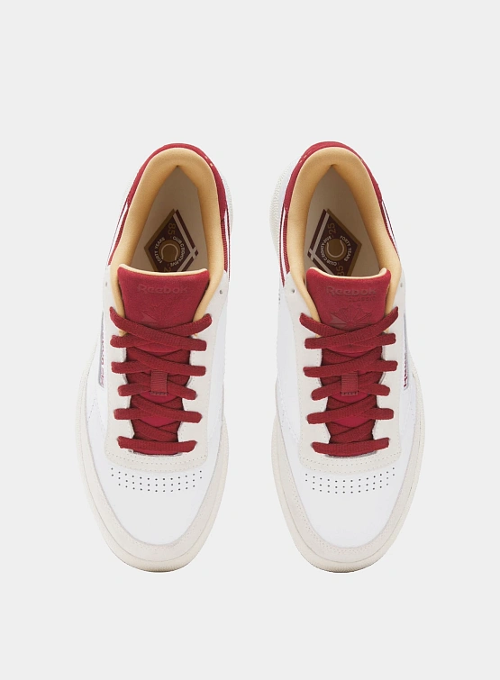 Кеды Reebok Club C 85 White/Burgundy