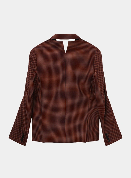 Женский пиджак Botter Front Collar Reverse Shell Red Check