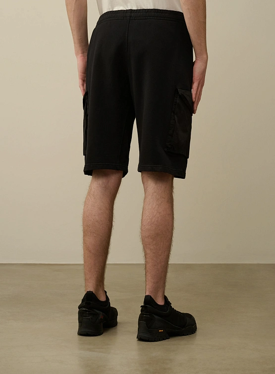 Шорты C.P. Company Cotton Fleece Mixed Cargo Black