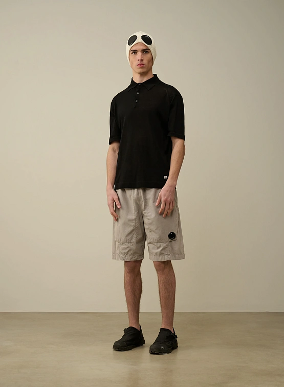 Поло C.P. Company Filo Di Scozia Knitted Black