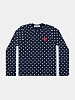 Лонгслив Comme des Garçons PLAY Polka Dot LS Navy