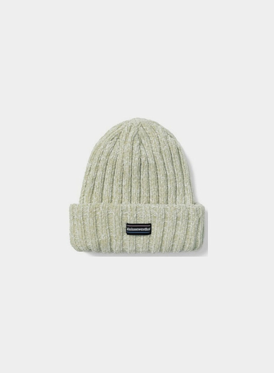Шапка thisisneverthat Low Gauge Velvet Knit Beanie Ivory