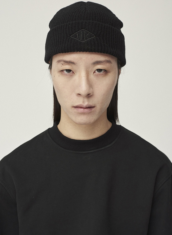 Шапка Han Kjøbenhavn Logo Top Beanie Black