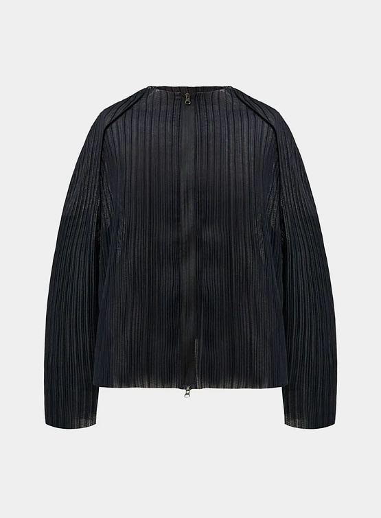 Кардиган AMOMENTO Pleats Zip Up Jumper Black