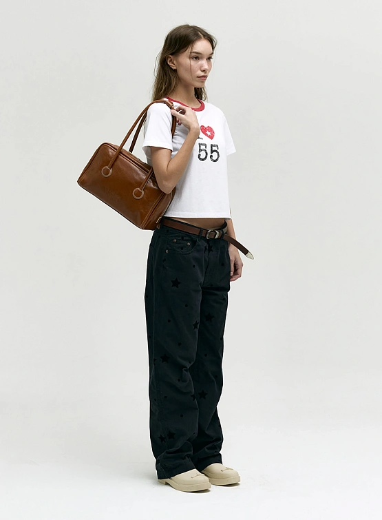 Женская сумка MARGESHERWOOD Soft Boston Brown Crinkle