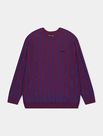 Свитер YESEYESEE Stipe Knit Pullover Navy