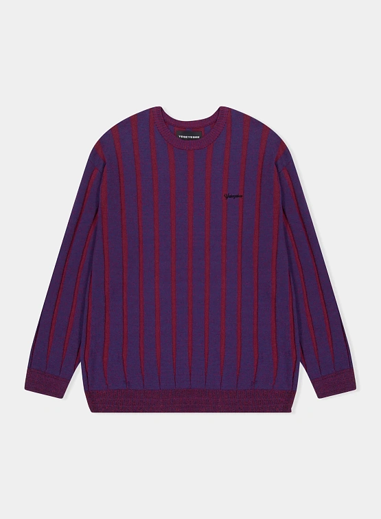 Свитер YESEYESEE Stipe Knit Pullover Navy