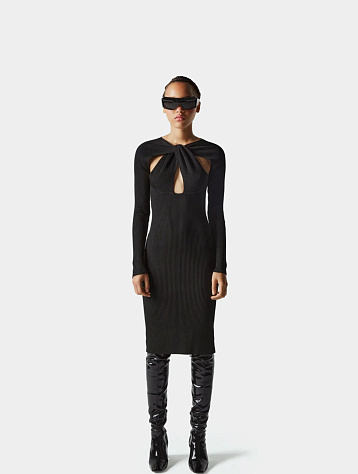 Женское платье Coperni Twisted Cut-Out Knit Dress Black