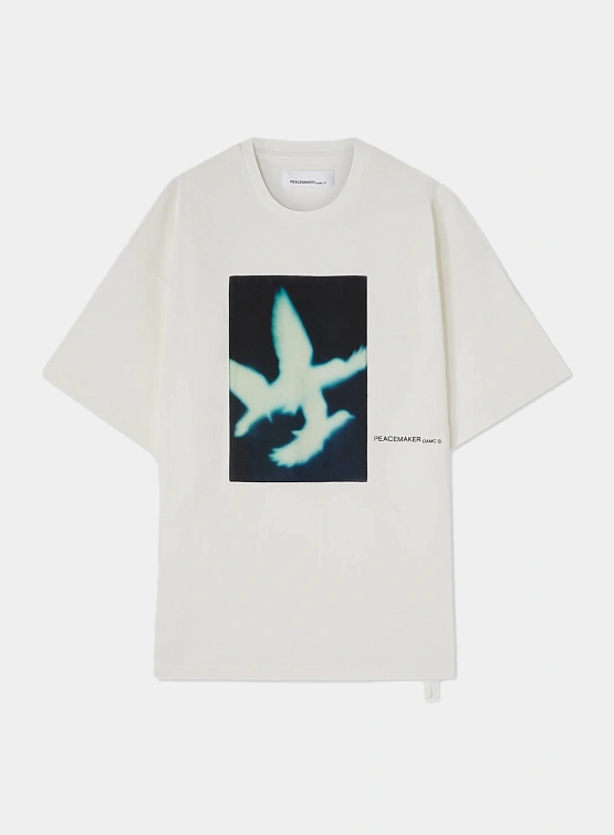 Футболка OAMC Peacemaker Dark Flower S/S White