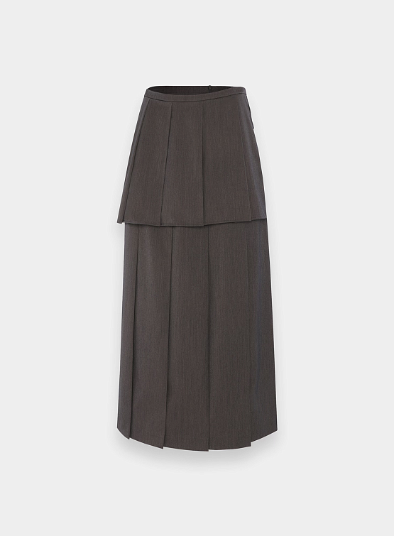 Женская юбка EPINGLER 2-Pleats Skirt Olive Brown