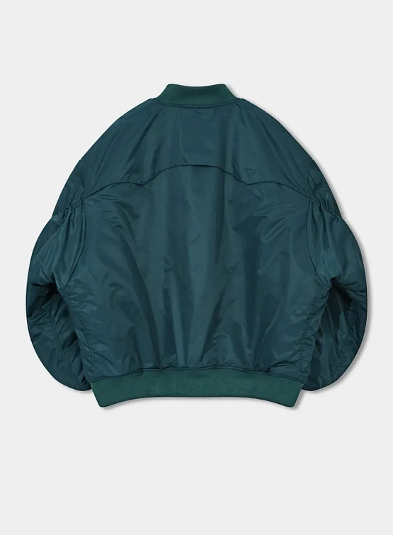 Бомбер ANGLAN Bulky Shirring MA-1 Blue Green