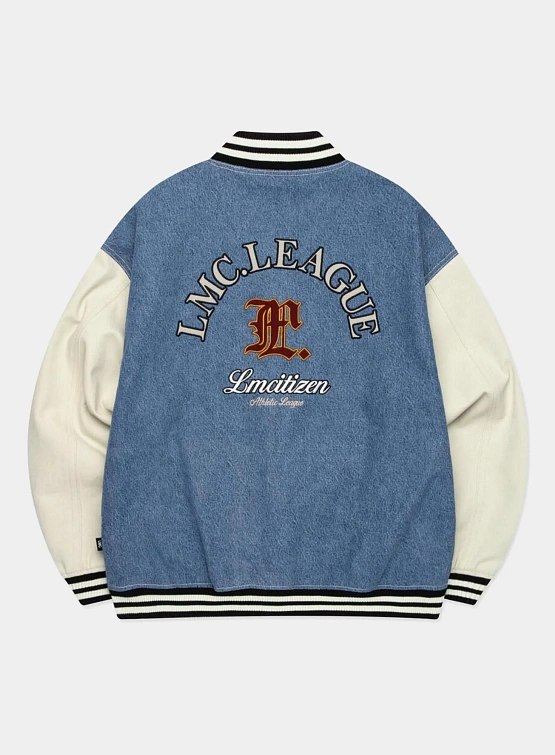 Бомбер LMC Denim Varsity Jacket Blue