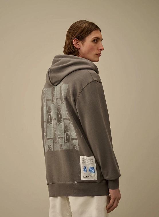 Худи C.P. Company Cotton Fleece Hooded Smoked Pearl Grey