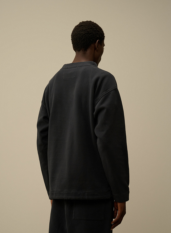 Свитшот C.P. Company Diagonal Fleece Boxy Black Sand