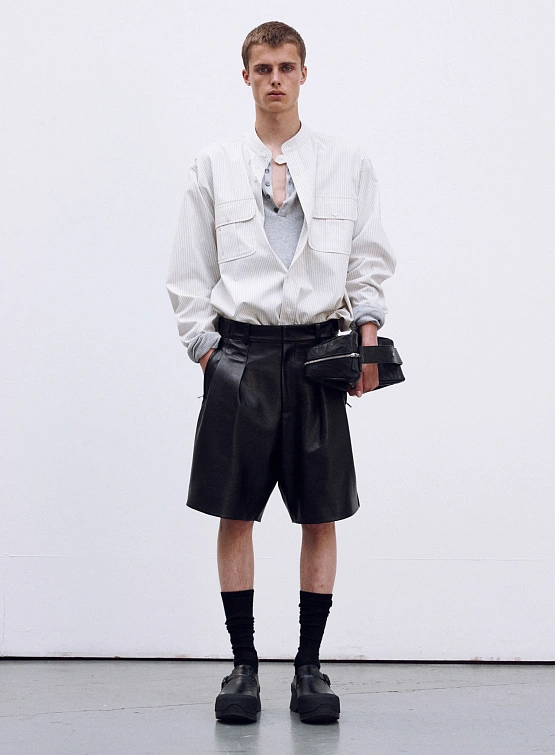 Рубашка Recto Fabio Multi Stripe China Collar Shirt Ivory