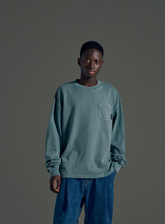 Лонгслив Uniform Bridge Dyeing Pocket L/s Tee Pigment Green