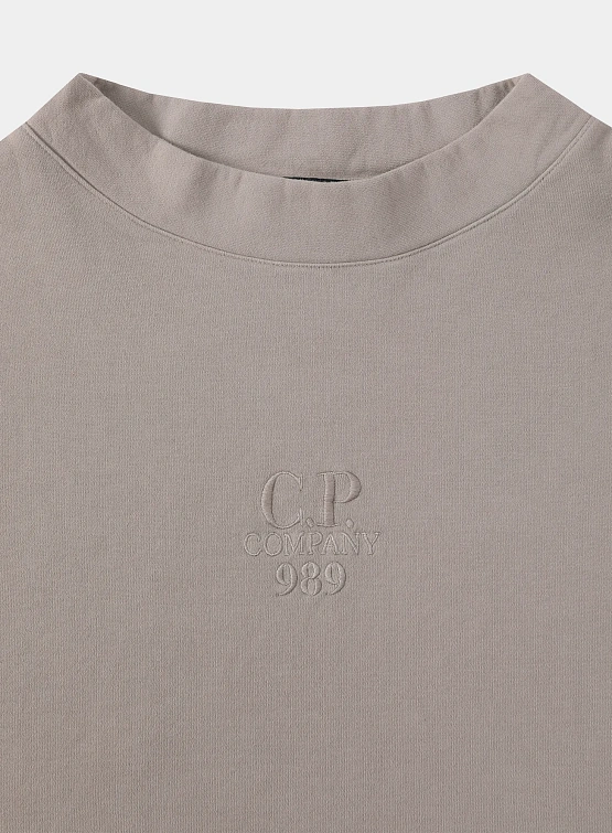 Свитшот C.P. Company Diagonal Fleece Boxy Vintage Khaki