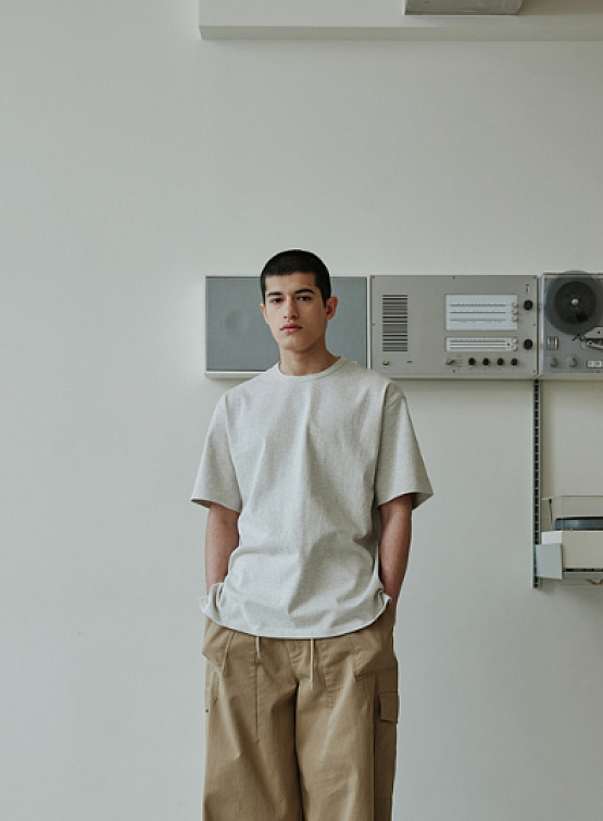 Футболка FrizmWORKS Og Double Rib Oversized Tee Oatmeal