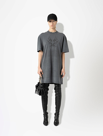 Женское платье Han Kjøbenhavn Butterfly Tribal Distressed Tee Dress Grey