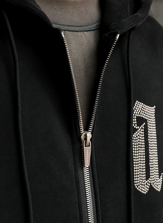 Зип-худи ARNODEFRANCE Zip 'A STUDS' Vintage Black