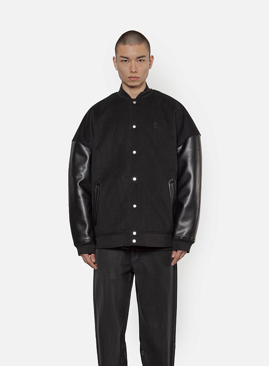 Бомбер ARNODEFRANCE Varsity Jacket Black