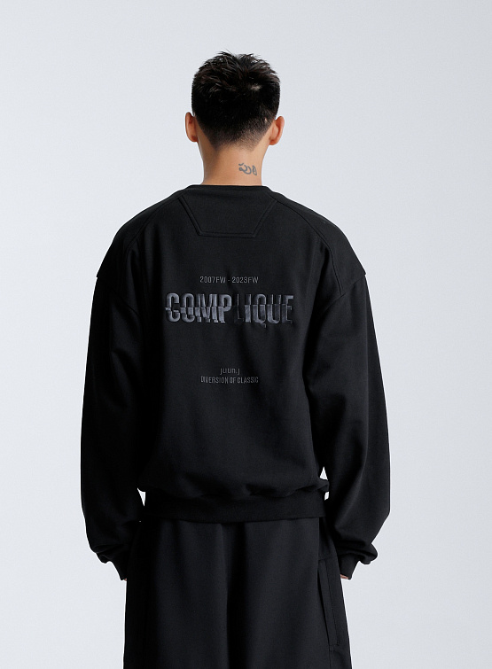 Свитшот JUUN.J Stitched Sweatshirt Black