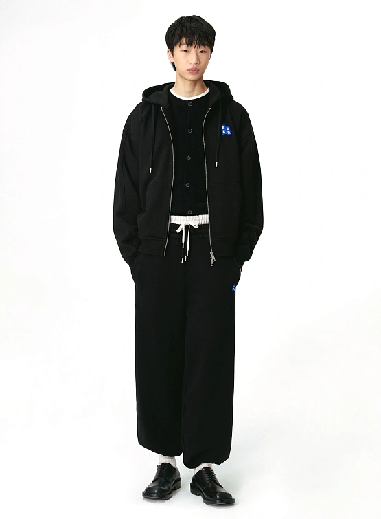 Зип-худи ADERERROR Sig; BL Tag 02 Black